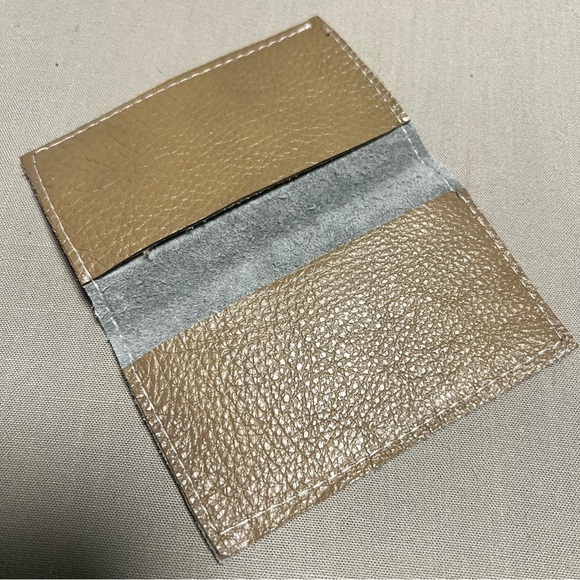 Maya Moon Handmade Recycled Leather Clutch Wallet Wristlet + Card Holder - Picture 10 of 15